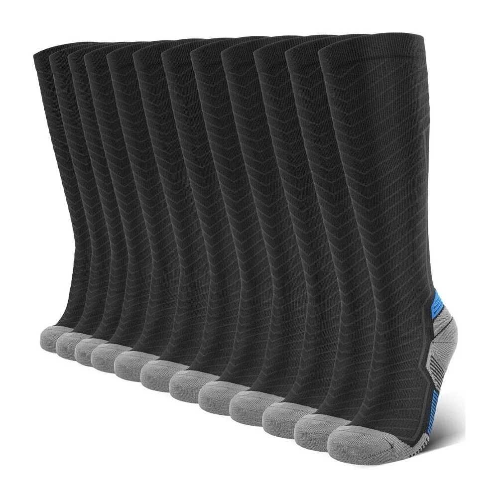 SONORAN 6 Pairs Compression XXL, (6 Pairs) Black With Egyptian Blue